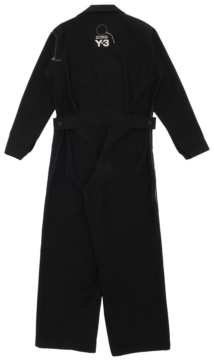 Y 3 Wool Jumpsuit Black