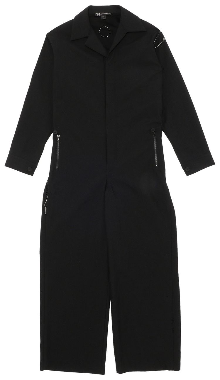 Y 3 Wool Jumpsuit Black