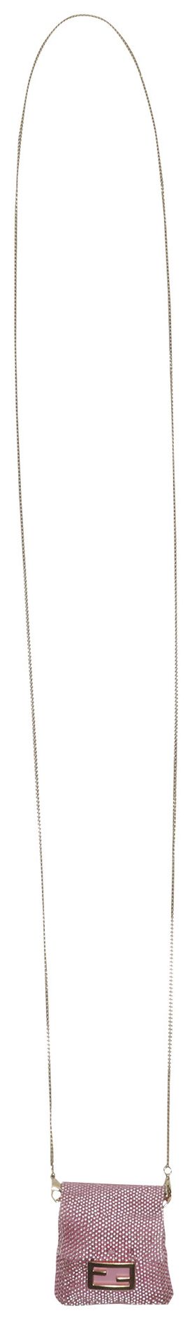 Fendi Beaded Pico Baguette Headphone Holder Rose