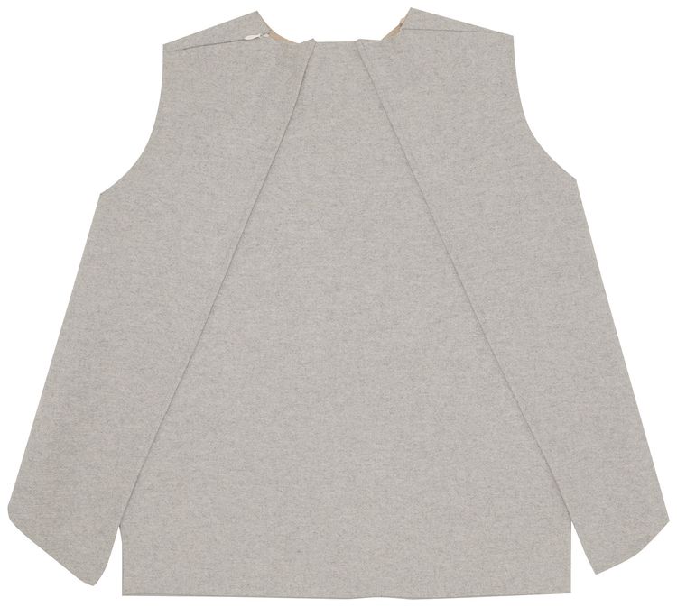 CELINE Wraparound Wool Top Heather Grey