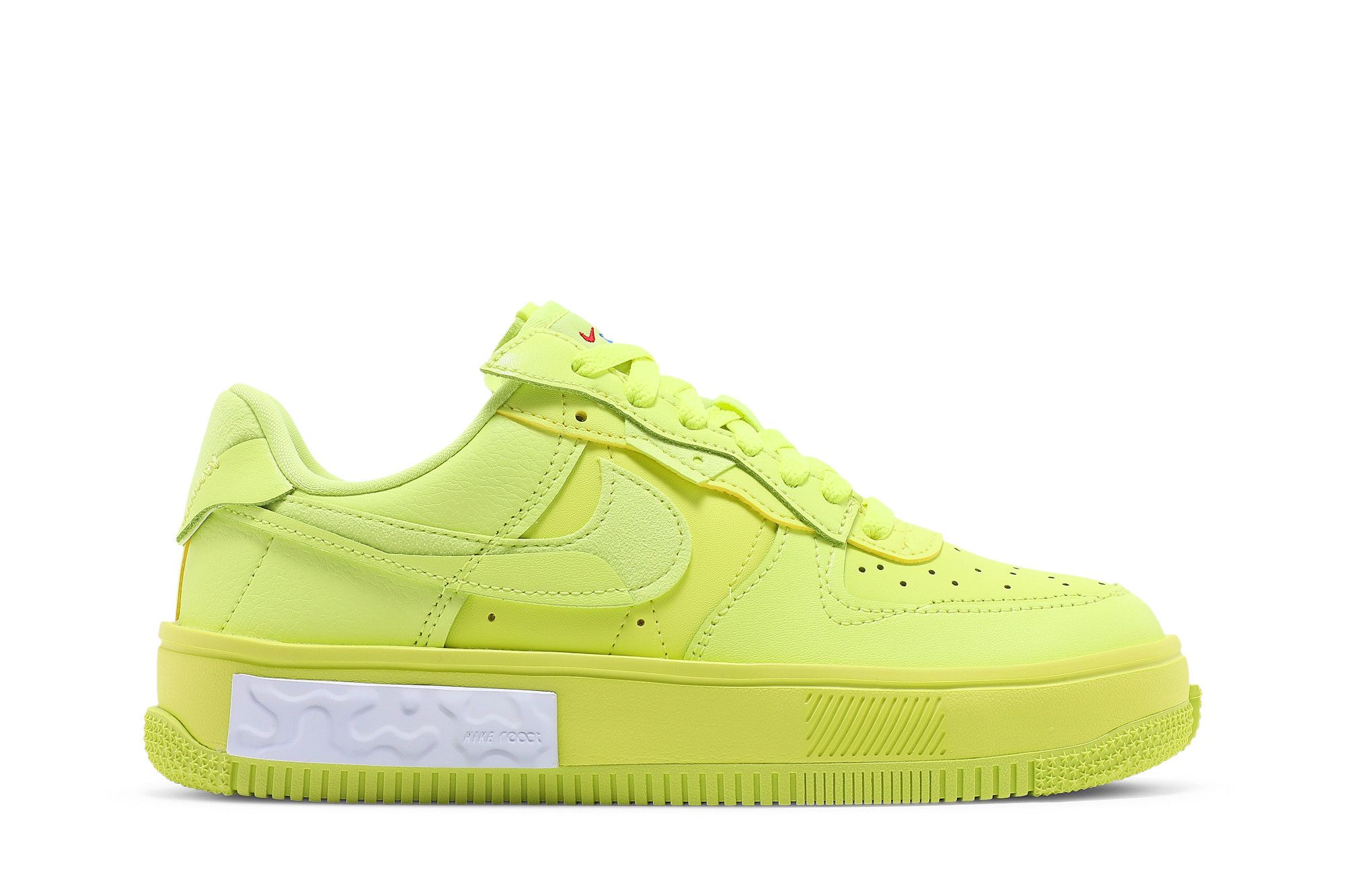 Nike yellow air force 1 swoosh tape sneakers best sale