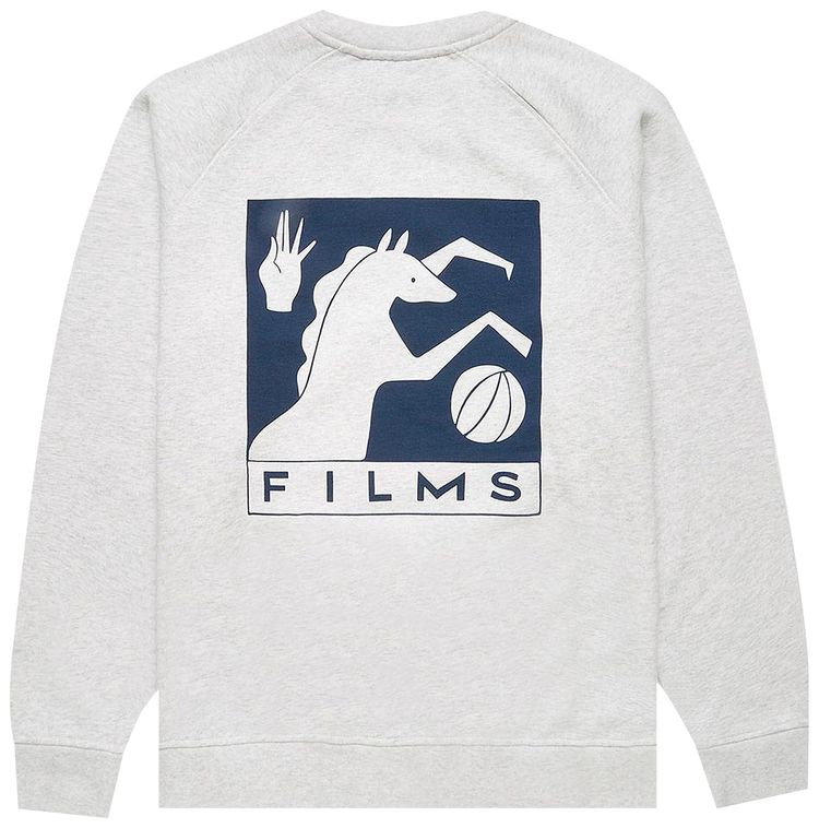 Parra Basket Horse Crew Neck Sweatshirt Ash Grey