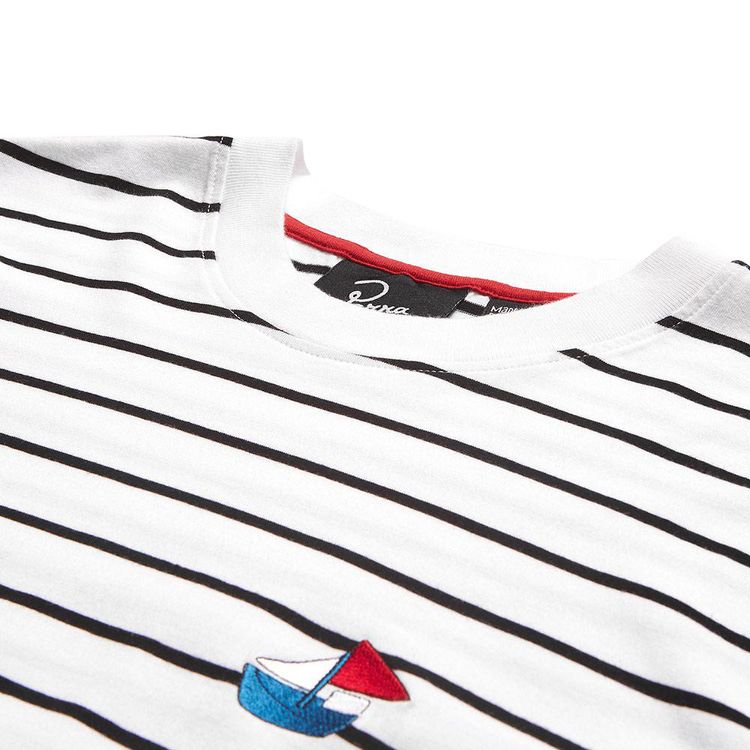 Parra Paper Boat Striper T Shirt White
