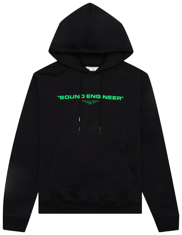 Off White x Pioneer SE Console Hoodie BlackBrilliant Green