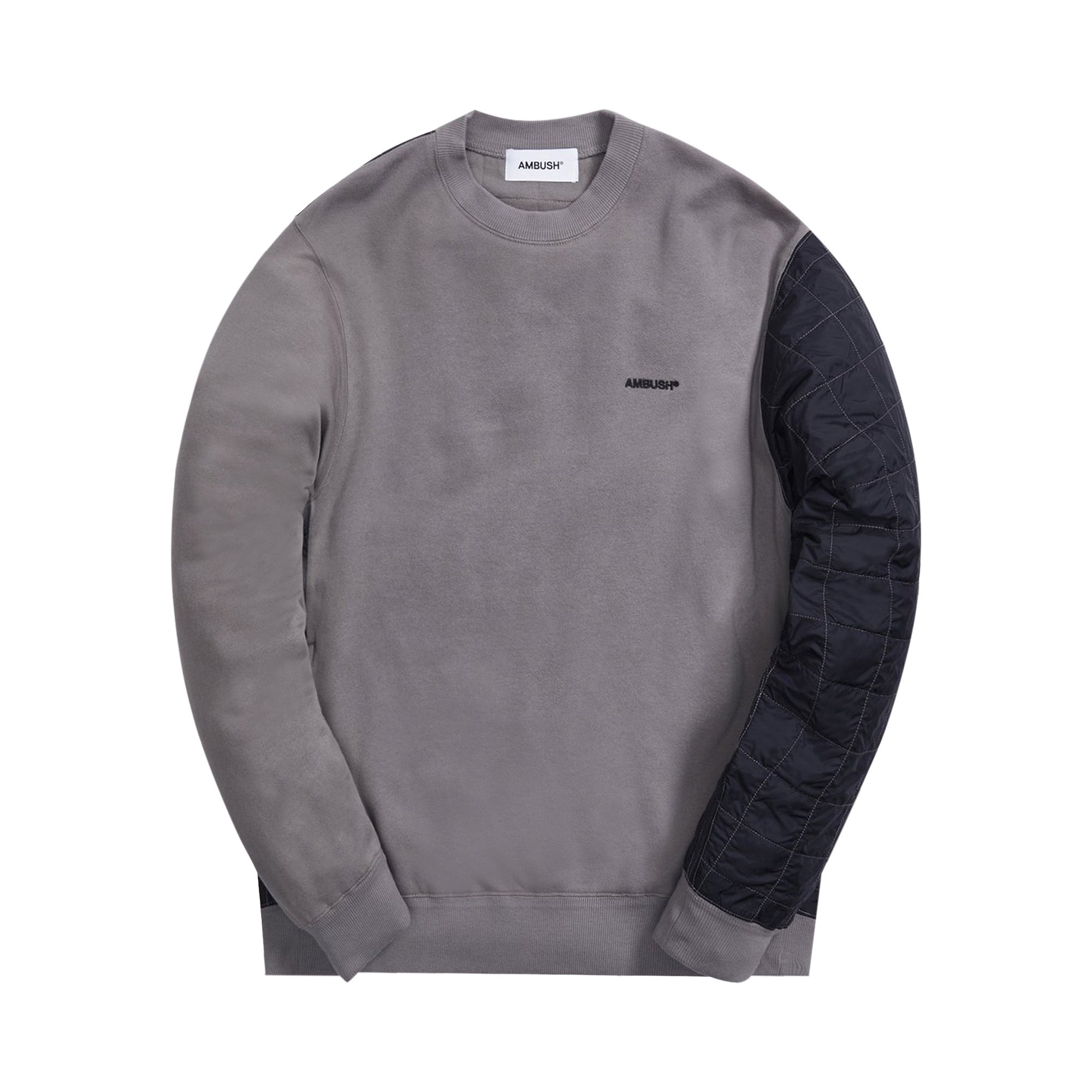 Ambush Mix Quilted Fleece Sweatshirt 'Dark Grey/Black' | GOAT