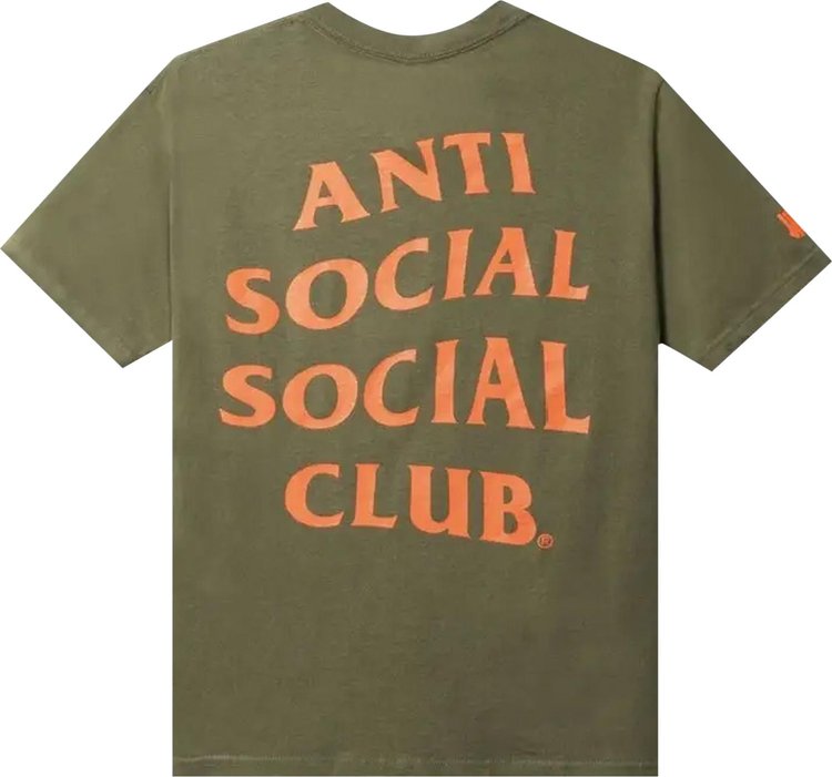 Anti Social Social Club x Undefeated Paranoid Tee Olive