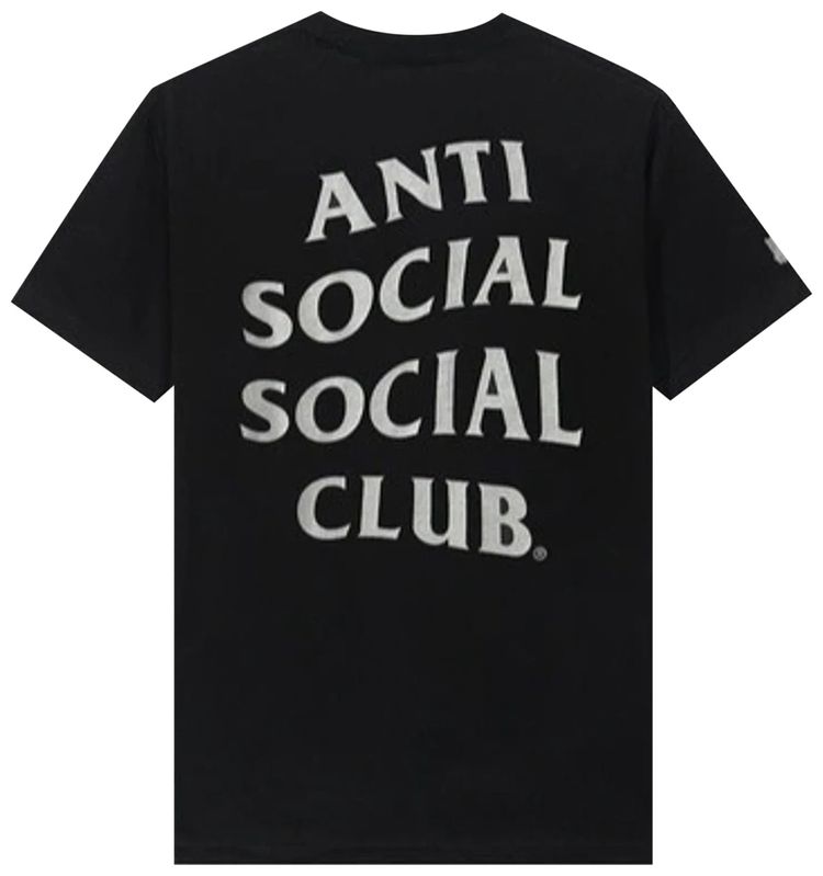 Anti Social Social Club x Undefeated Paranoid 3M Reflective Tee Black