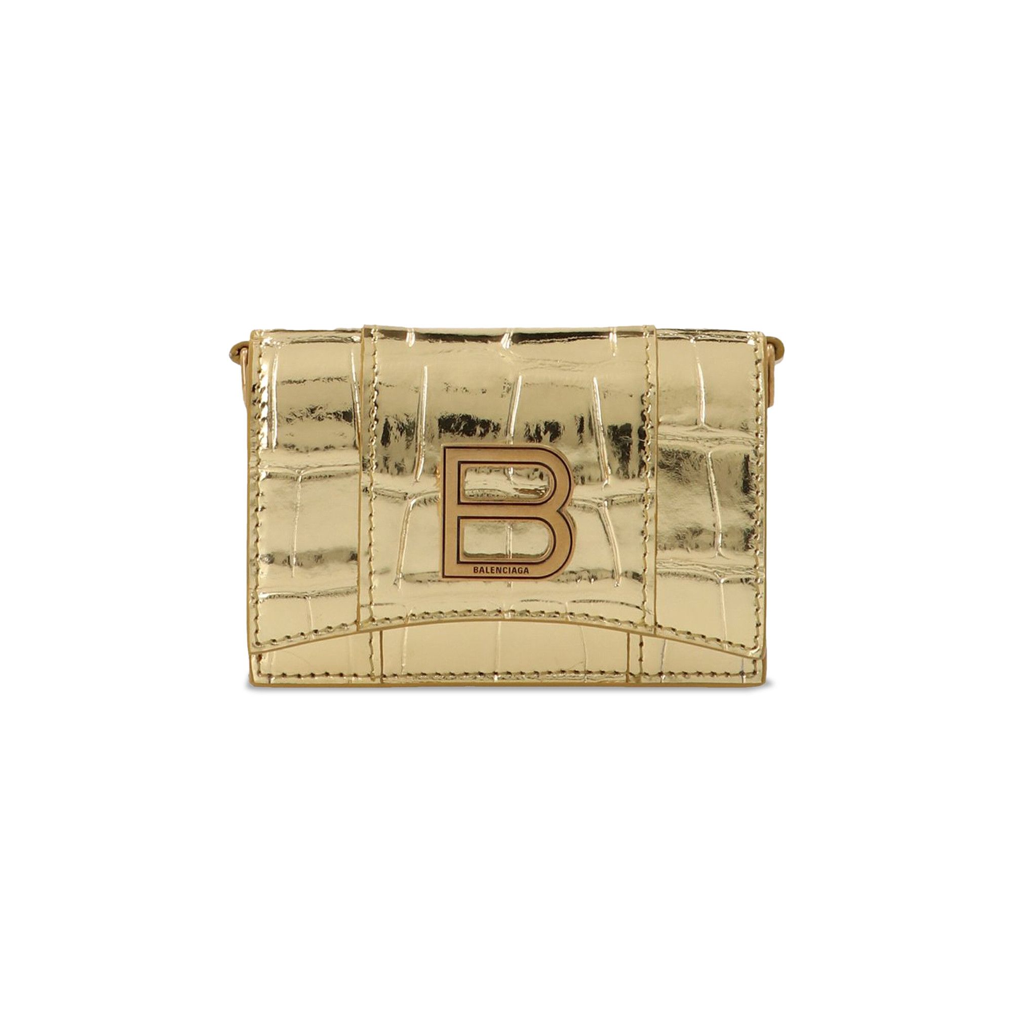 ●送料込●BALENCIAGA●Hourglass Mini Wallet Gold on Chain Buy Balenciaga Hourglass Mini Wallet On Chain 'Gold