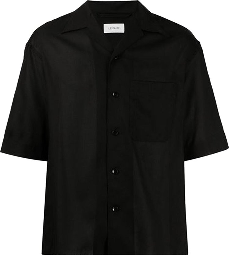 Lemaire Short Sleeve Shirt 'Black'