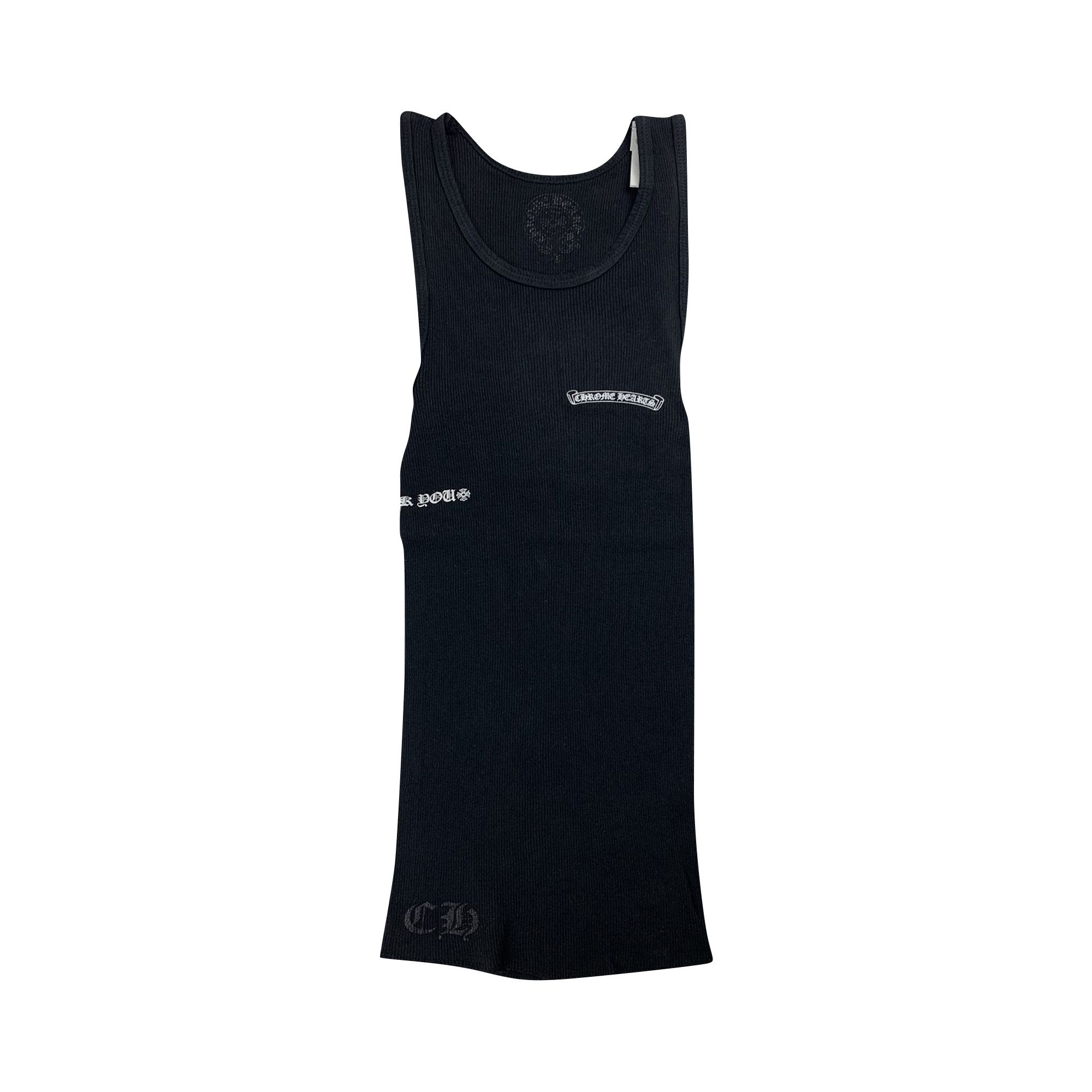 Buy Chrome Hearts Script Logo Tank Top 'Black' - 1383