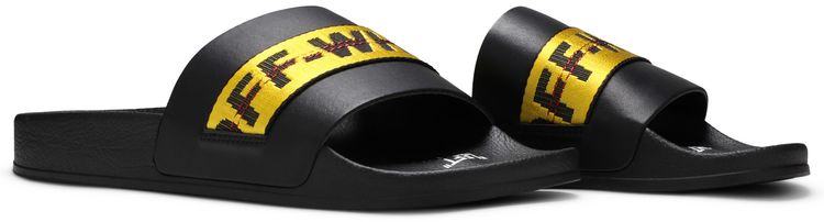 Off White Industrial Sliders Black Yellow