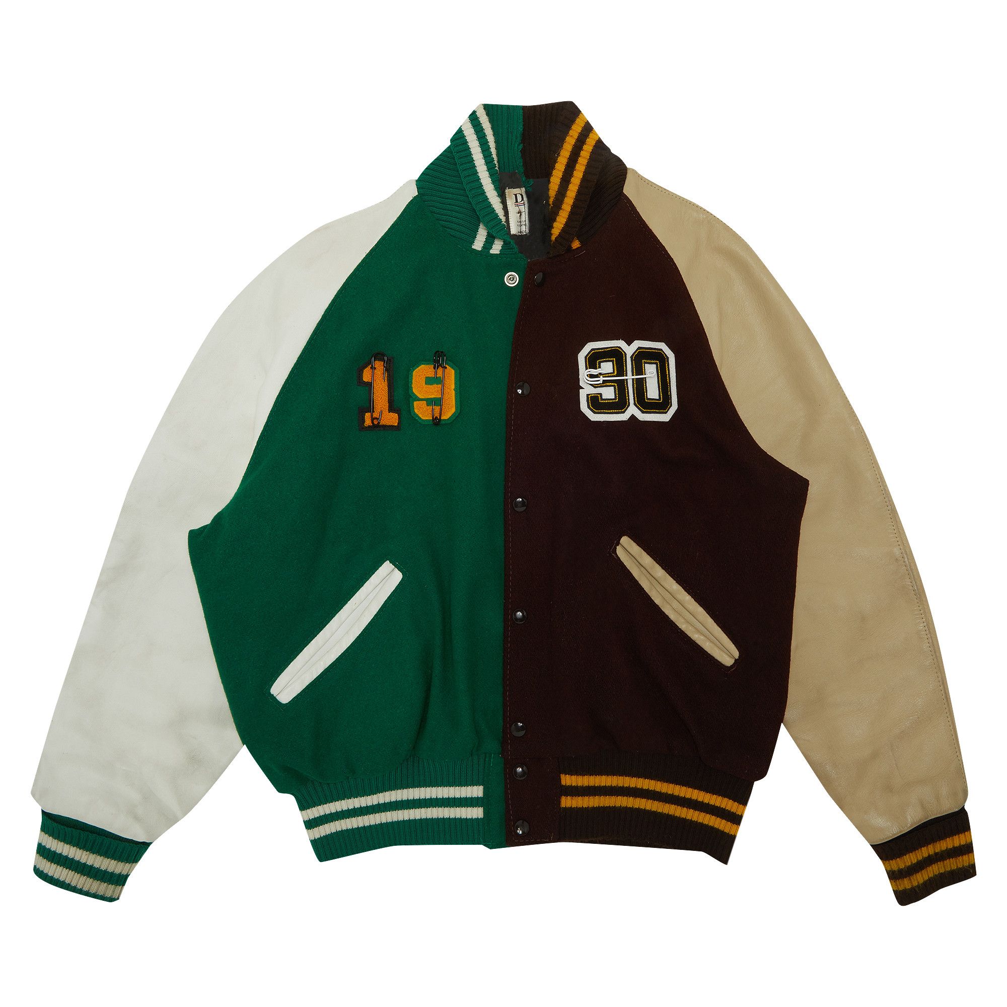 Multicolor discount letterman jacket