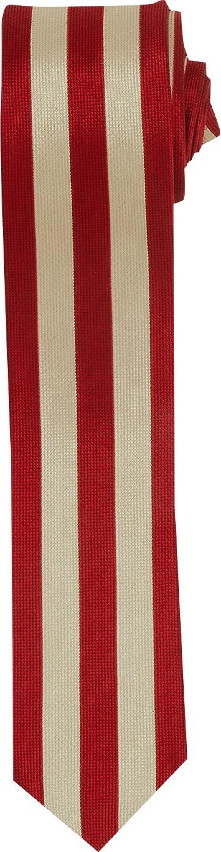 Vintage Comme des Gar√ßons Homme Plus 1990's Striped Skinny Tie 'Red/Ivory'