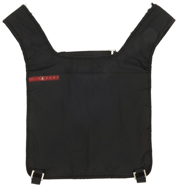 Prada Reversible Goat Fur Chest Rig Bag Nero