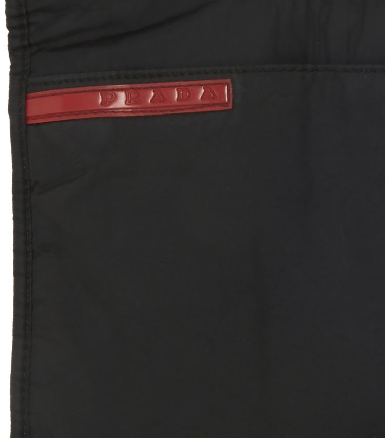 Prada Reversible Goat Fur Chest Rig Bag Nero