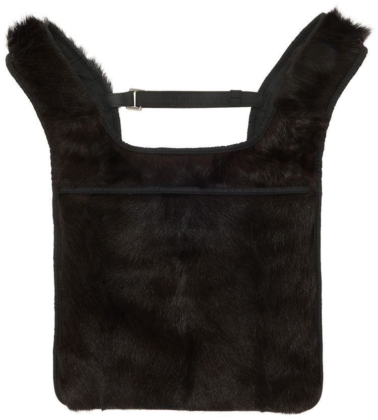 Prada Reversible Goat Fur Chest Rig Bag Nero