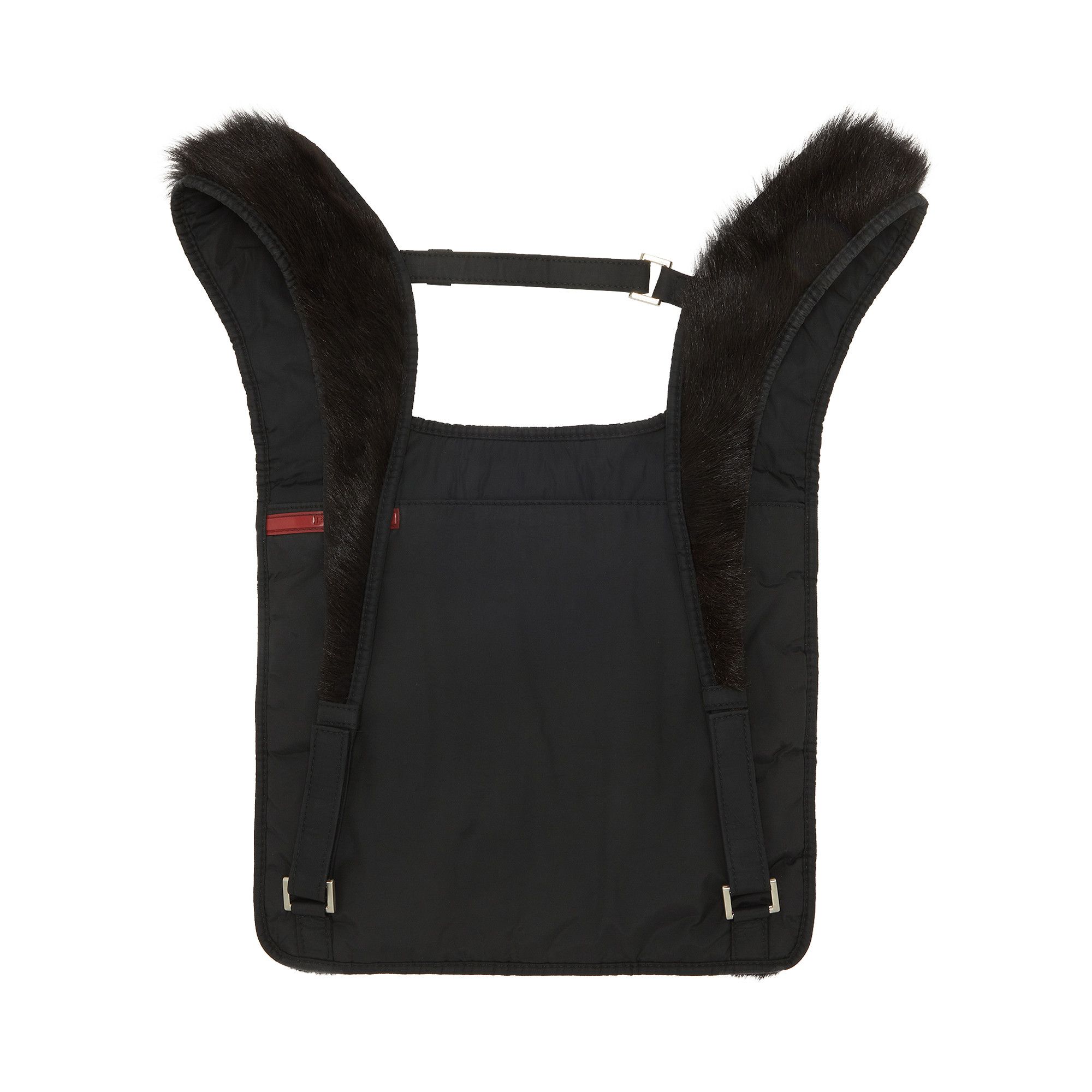 Buy Prada Reversible Goat Fur Chest Rig Bag Nero B9588 GOAT AU