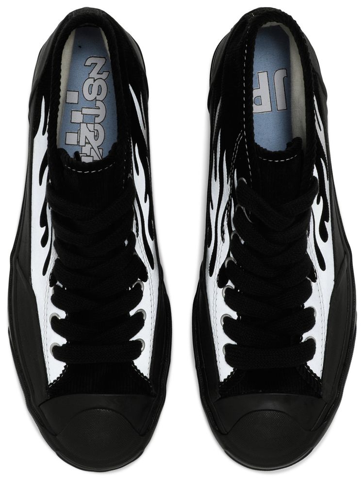 Pre Owned ASAP Nast x Converse Jack Purcell Mid Silver Flames From the Closet of ASAP Nast