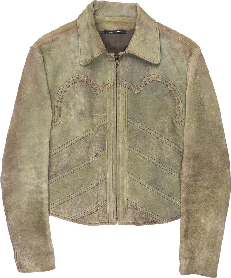 Vintage Gucci by Tom Ford Sample Western Leather Jacket 'Beige'