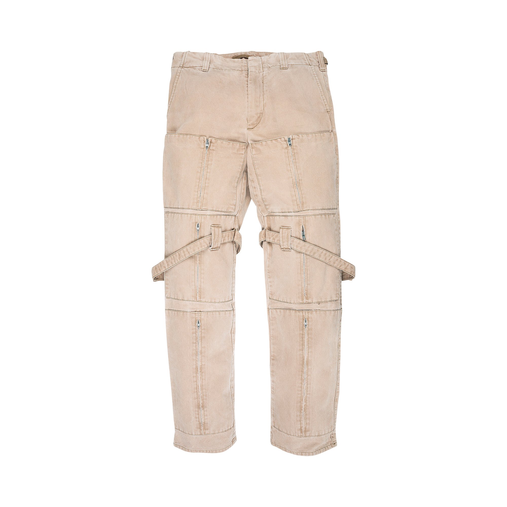 Pre-Owned Helmut Lang Vintage Zipper Cargo Pants 'Cream' | GOAT