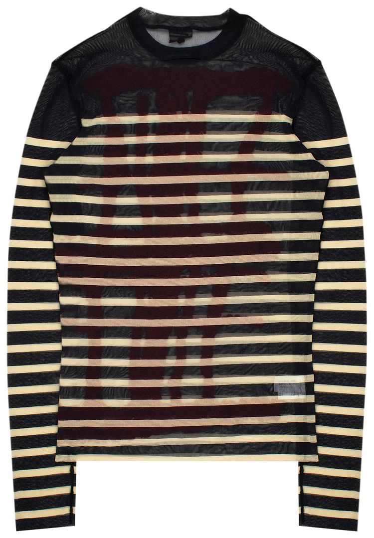 Vintage Jean Paul Gaultier Embroidered Tattoo Top BlackCreamRed