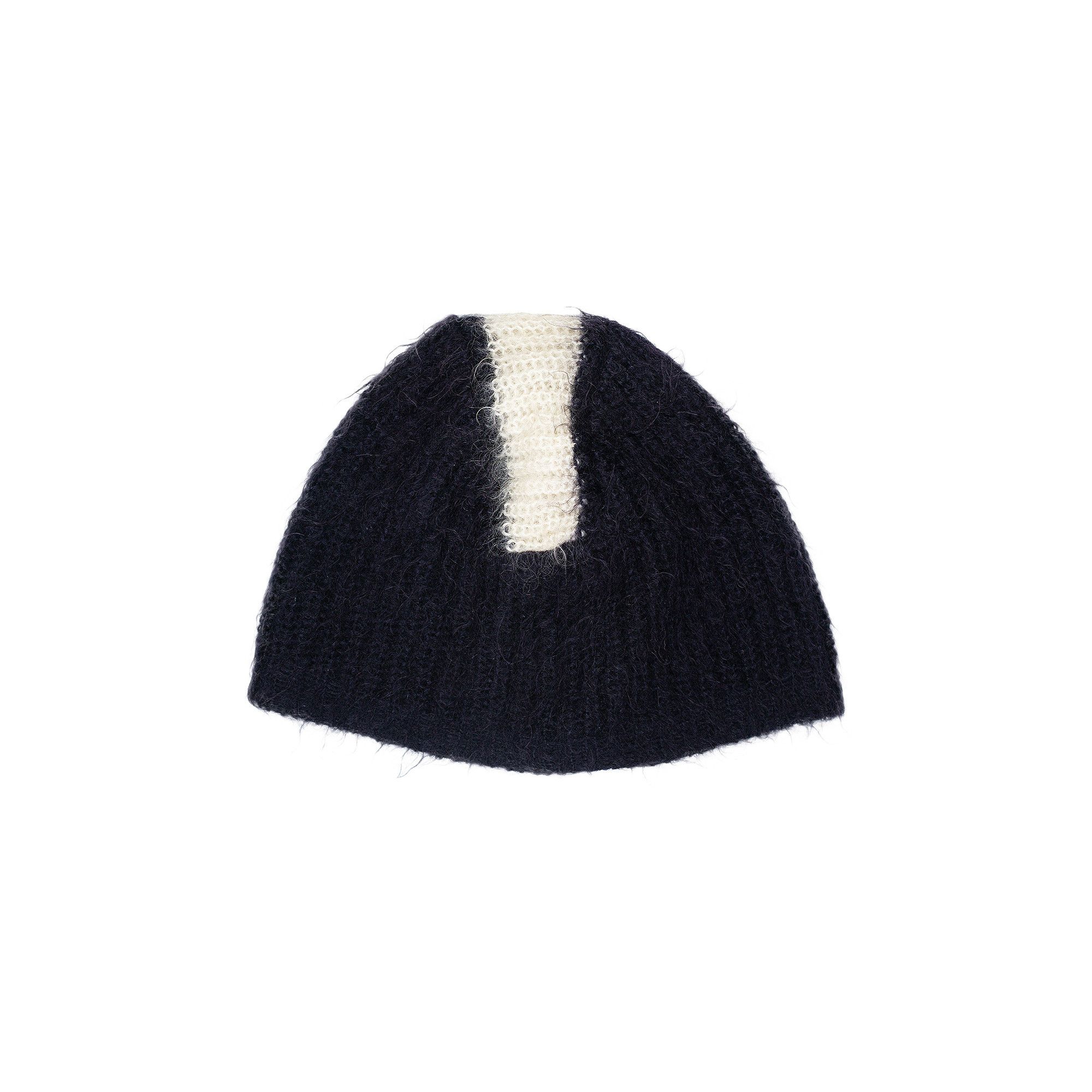 Buy Vintage Prada Mohair Beanie 'Black/Cream' - 0195