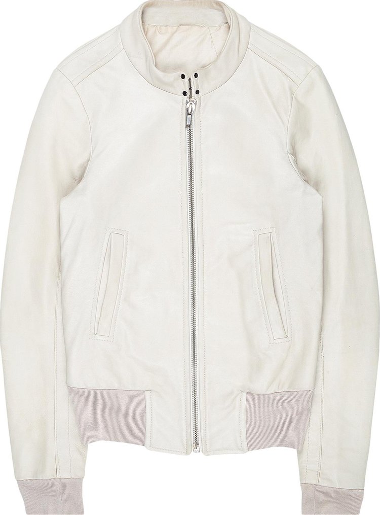 Vintage Raf Simons Pearl Leather Jacket 'White'