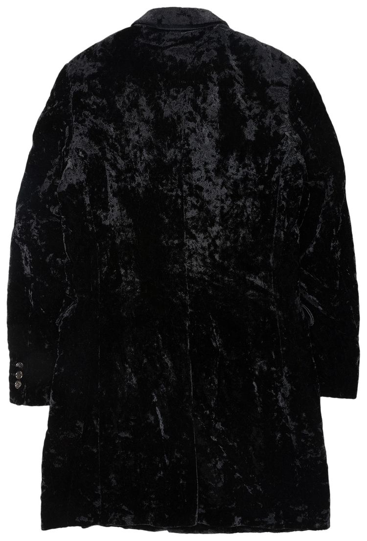 Vintage Comme des Garons Homme Plus Velvet Overcoat Black