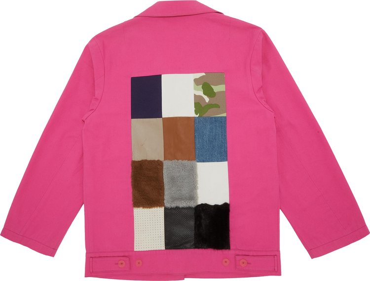 Gosha Rubchinskiy Patchwork Detail Jacket Pink