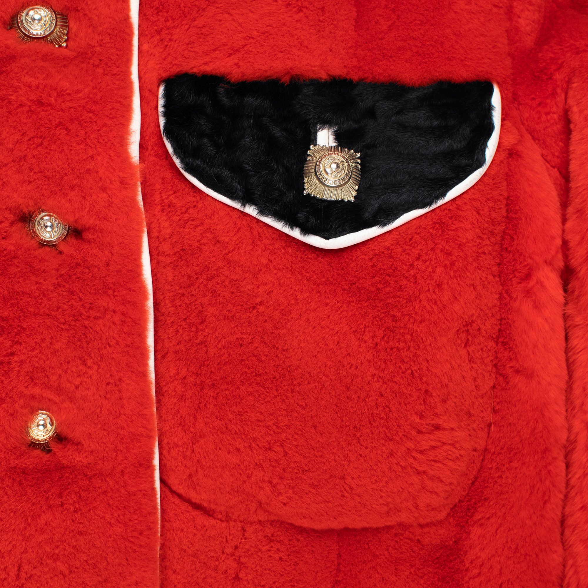 Buy Vintage Jean Paul Gaultier Mink Fur Napoleon Jacket 'Black