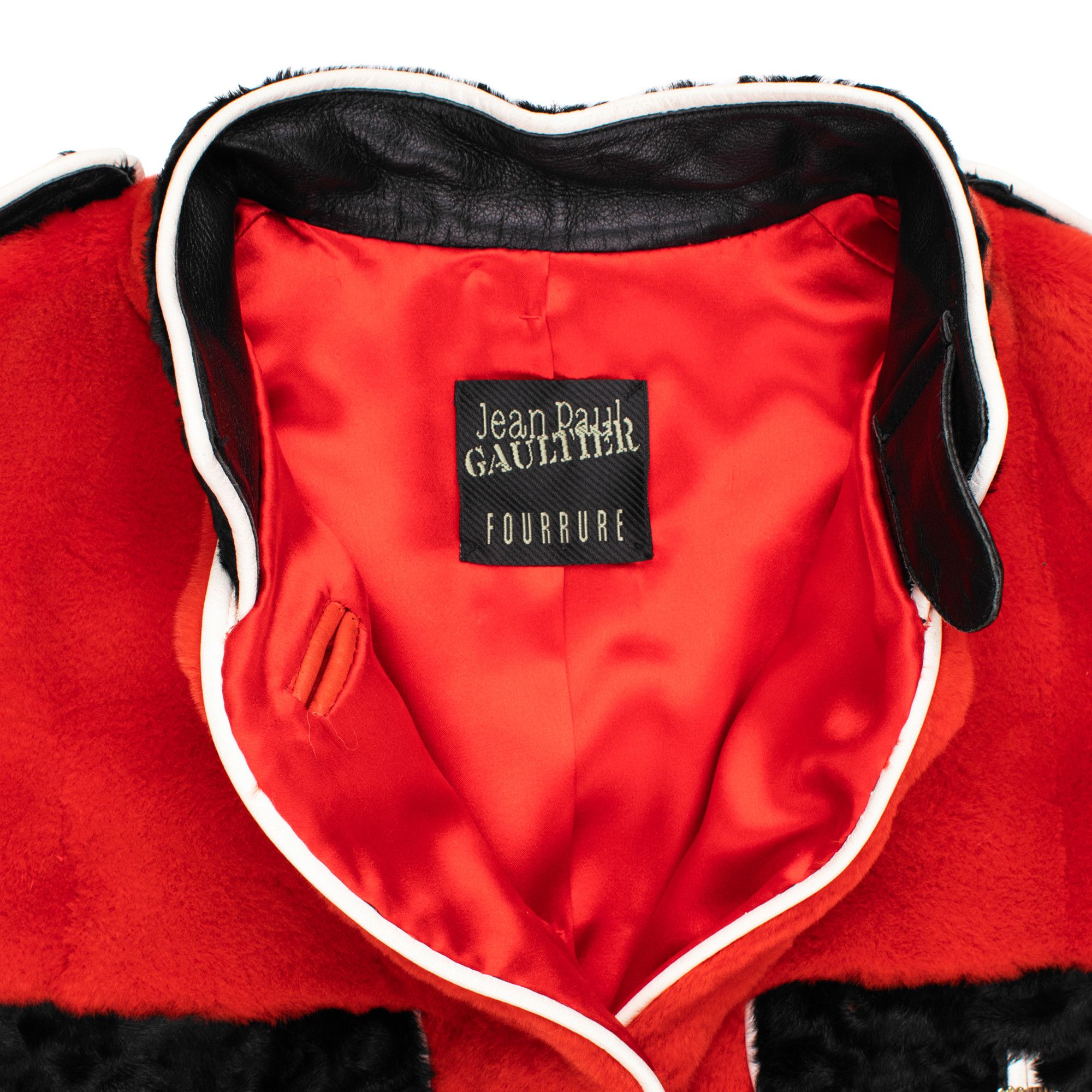 Buy Vintage Jean Paul Gaultier Mink Fur Napoleon Jacket 'Black