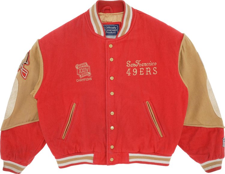 Vintage San Francisco 49ers Bomber Jacket 'Red/Gold'