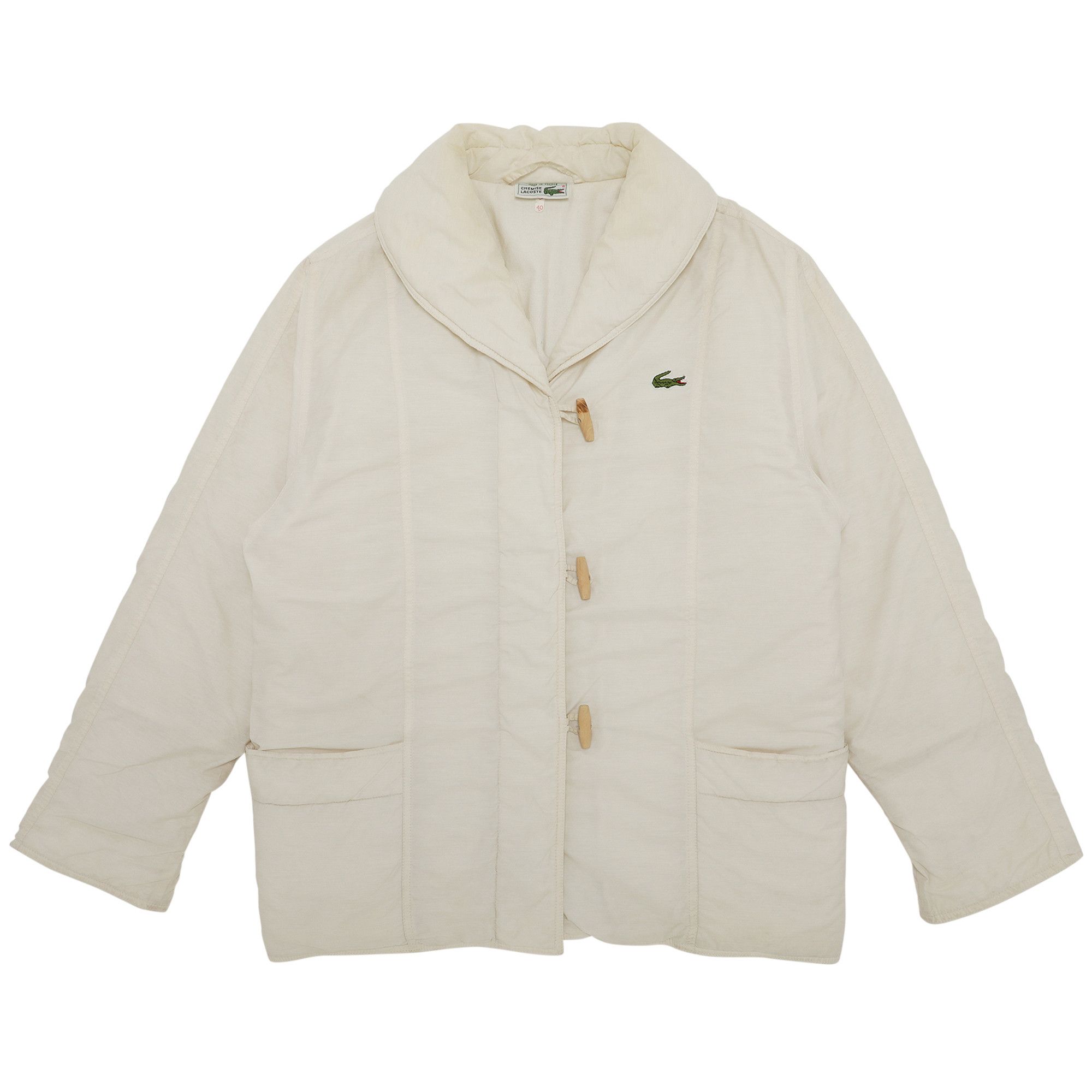 Lacoste Toggle Puffer Jacket White