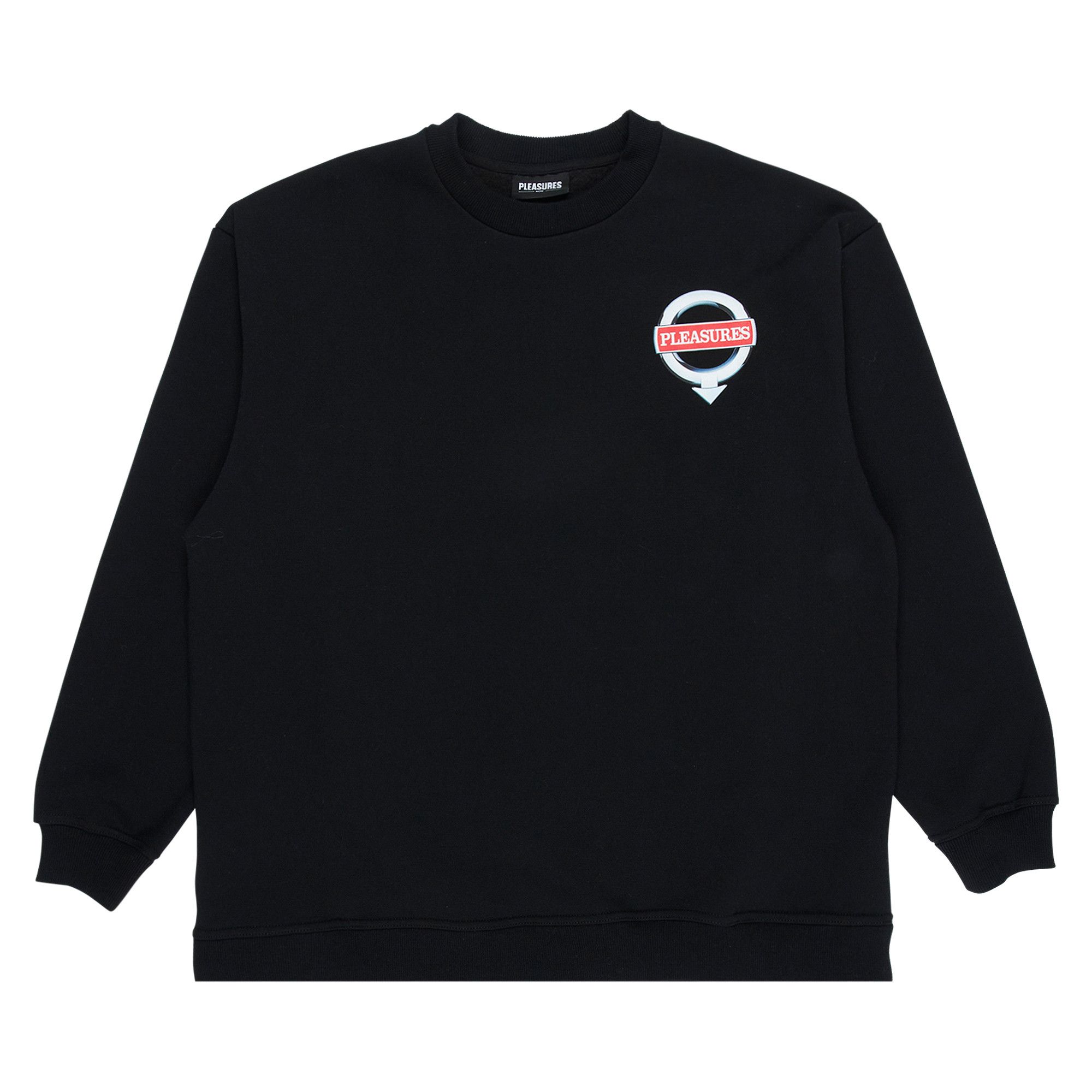 Buy Pleasures Language Crewneck Black P21F025 BLAC GOAT UK