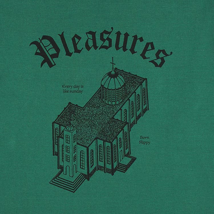 Pleasures Glory Waffle Knit Long Sleeve Green