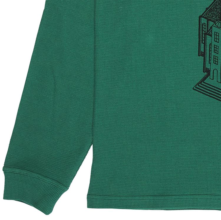 Pleasures Glory Waffle Knit Long Sleeve Green