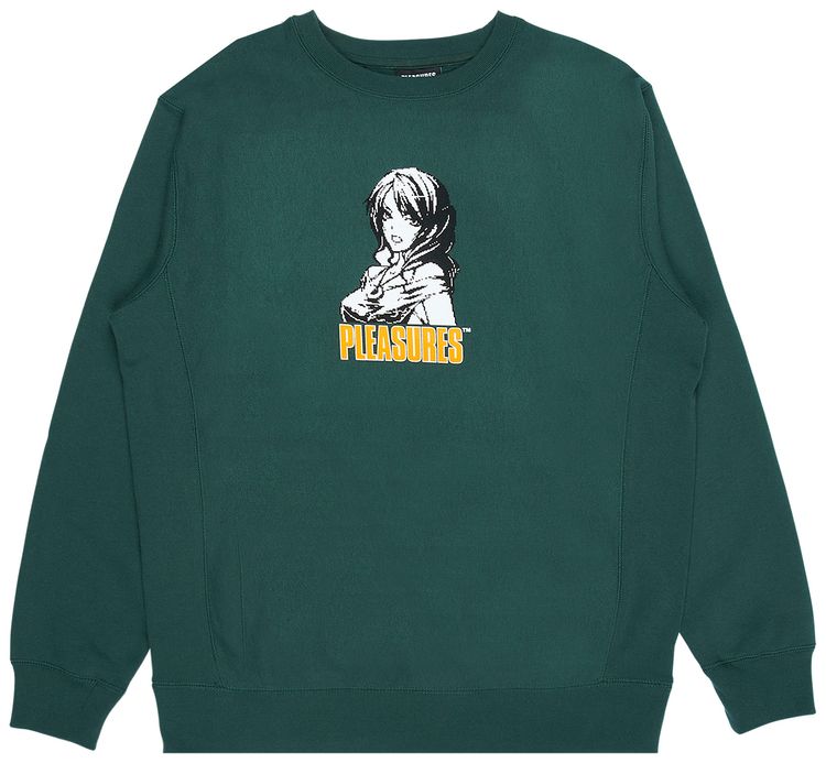 Pleasures Heroine Premium Crewneck Alpine Green