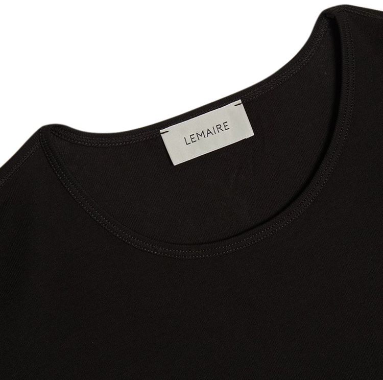 Lemaire Jersey Rib T Shirt Black