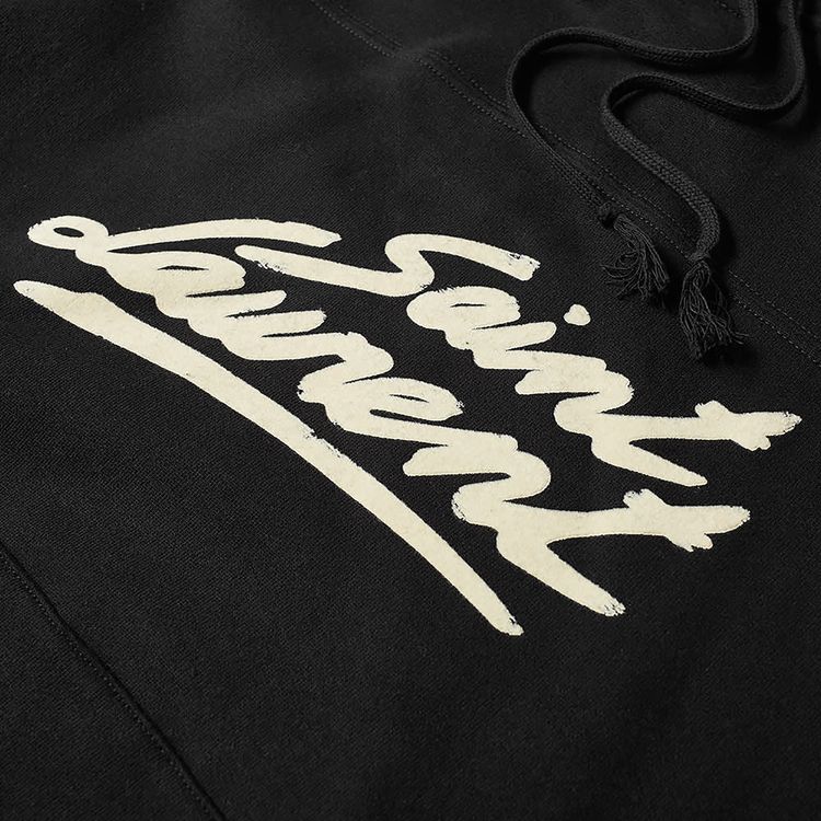 Saint Laurent Decoupes Hoodie NoirNaturel