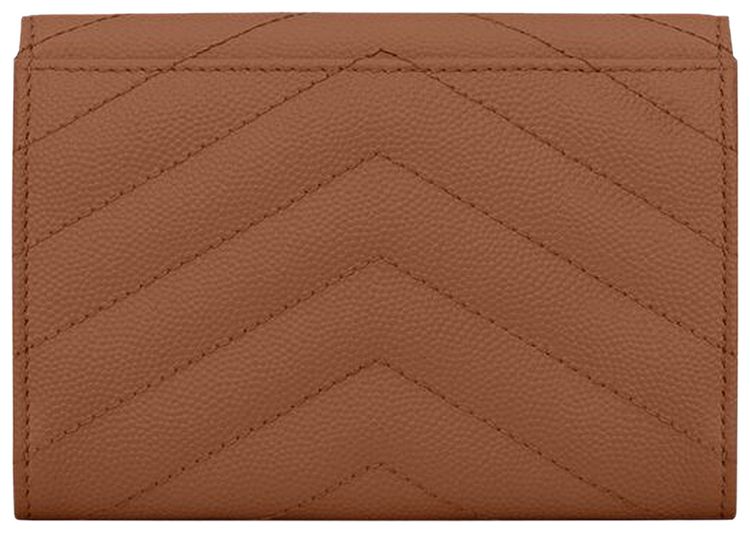 Saint Laurent Monogram Small Envelope Wallet Dark Naturel