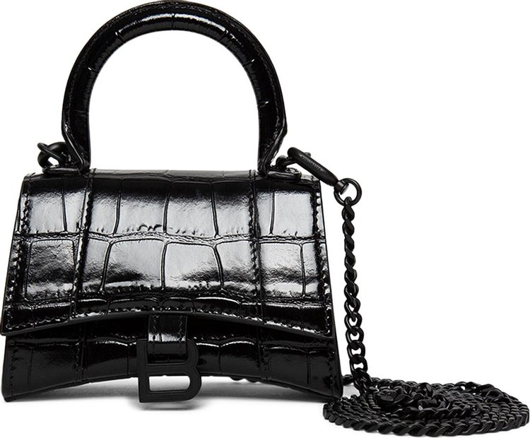 Balenciaga Nano Hourglass Bag Black