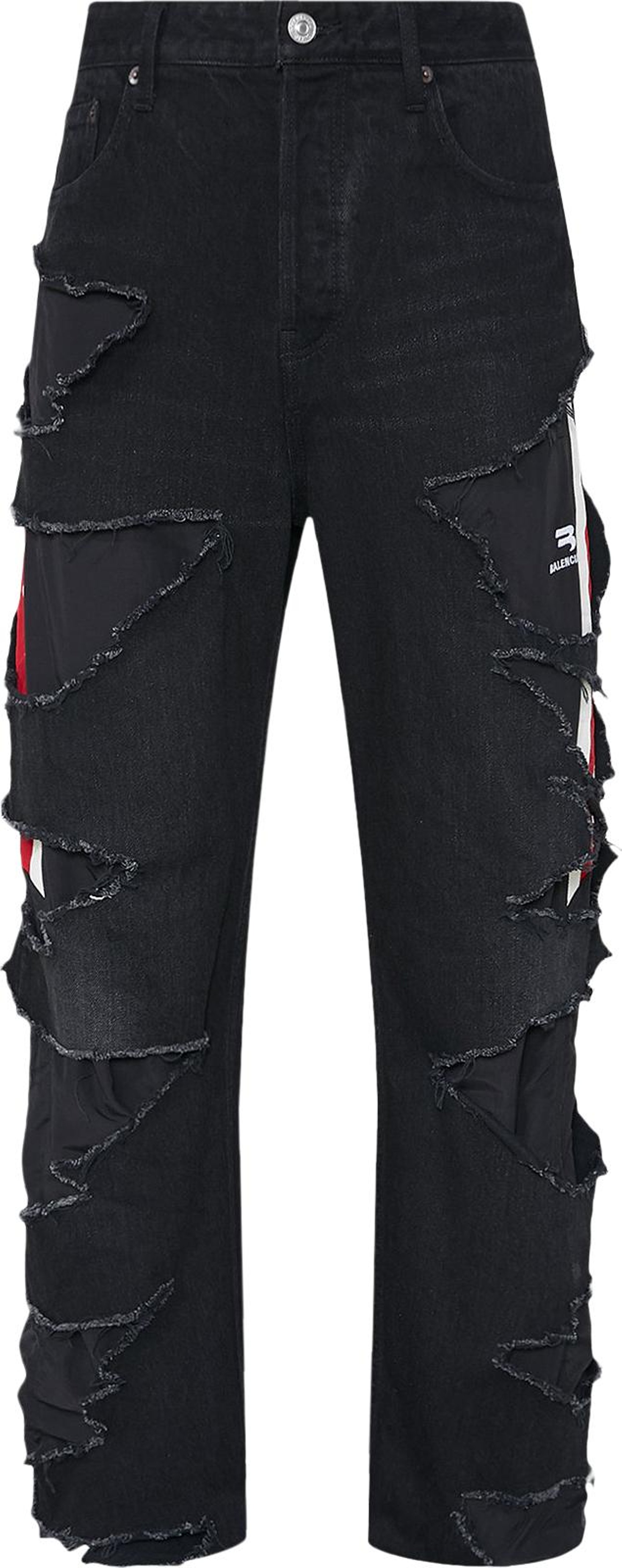 Buy Balenciaga Slashed Loose Fit Pants 'Washed Black' - 662764 TBP47 ...