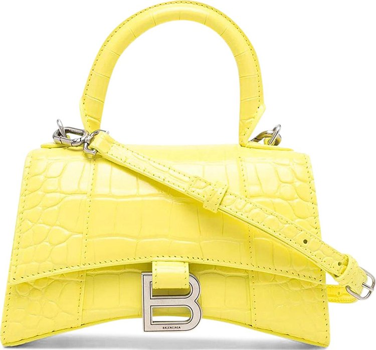 Balenciaga XS Hourglass Top Handle Bag 'Light Yellow'
