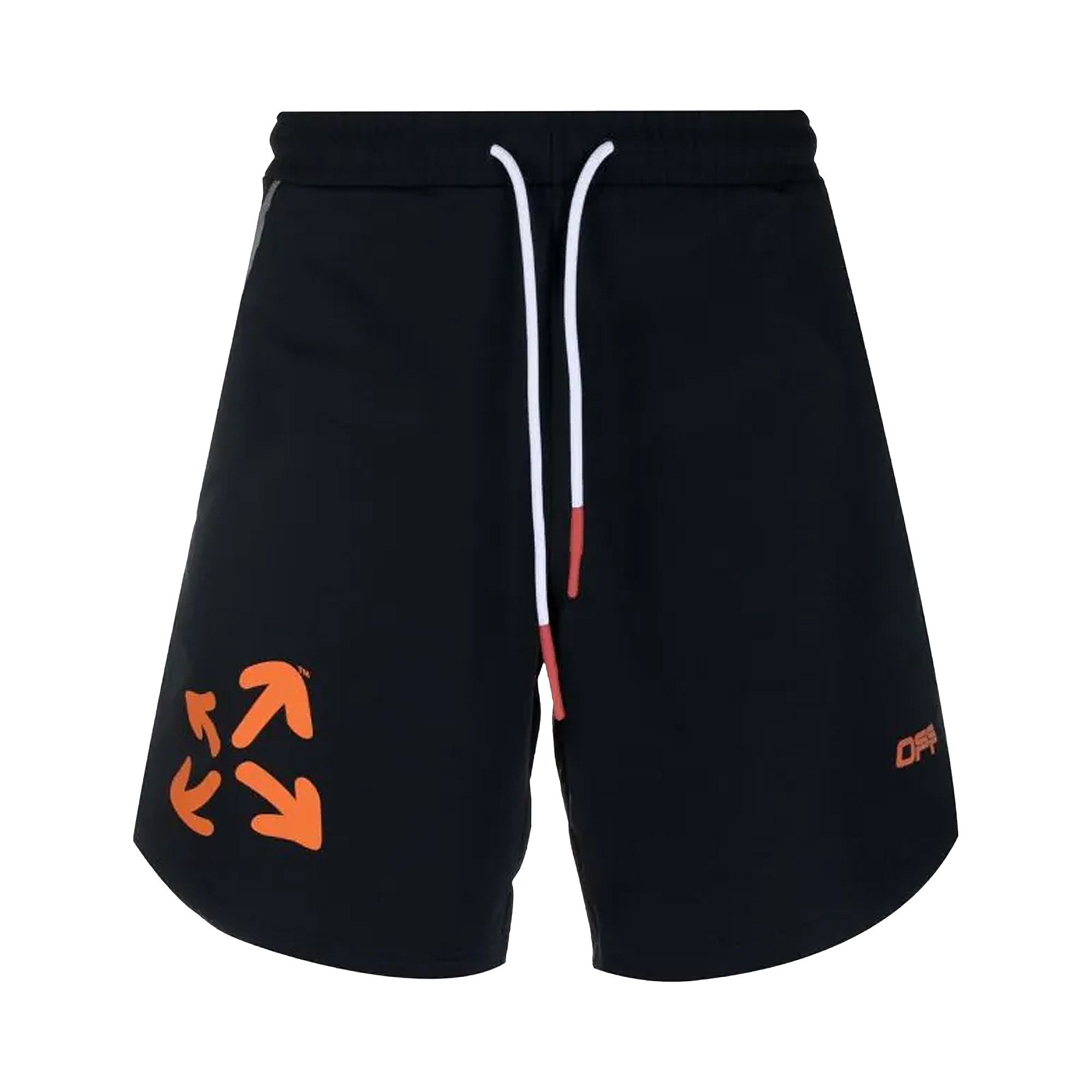 Black orange shop shorts