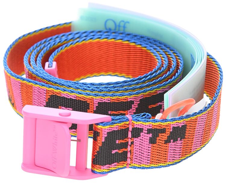 Off White New Industrial Belt RedFuchsia