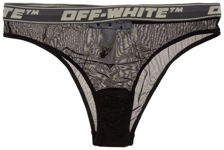 Off White Mesh Brief Black