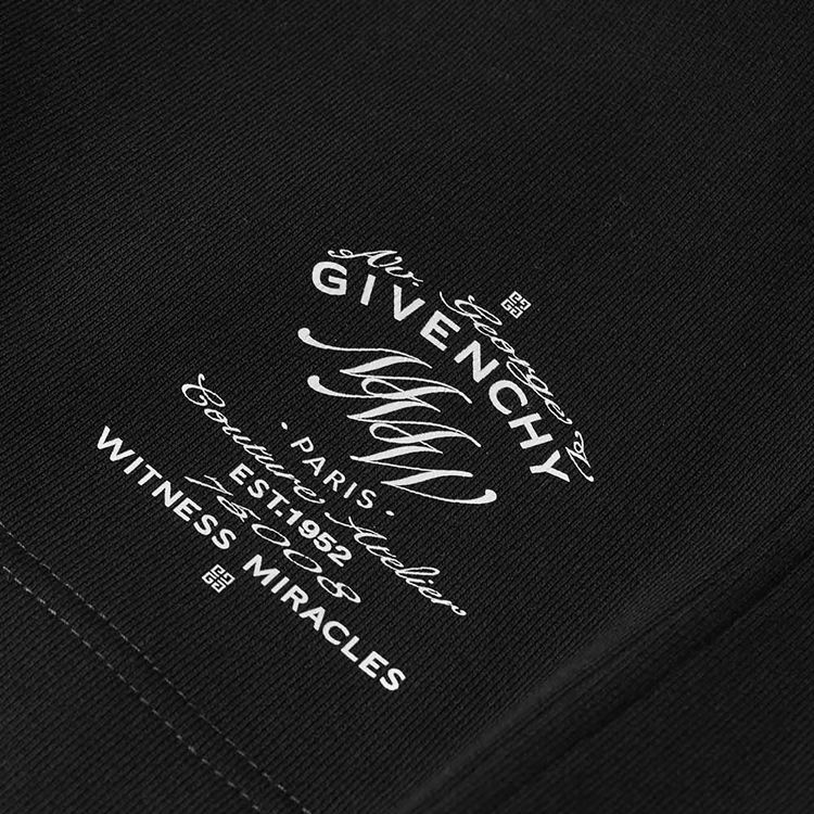 Givenchy MMW Crest Logo Sweat Short Black