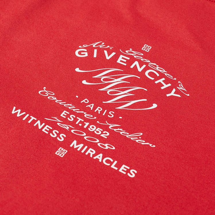 Givenchy MMW Crest Logo Tee Vermillon