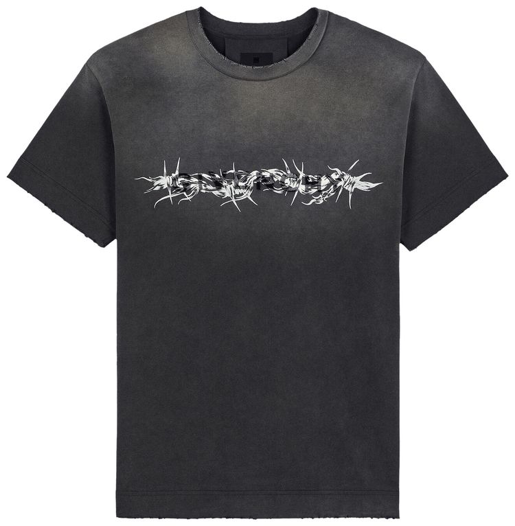 Givenchy Barbed Wire Vintage Oversized T-Shirt 'Black'