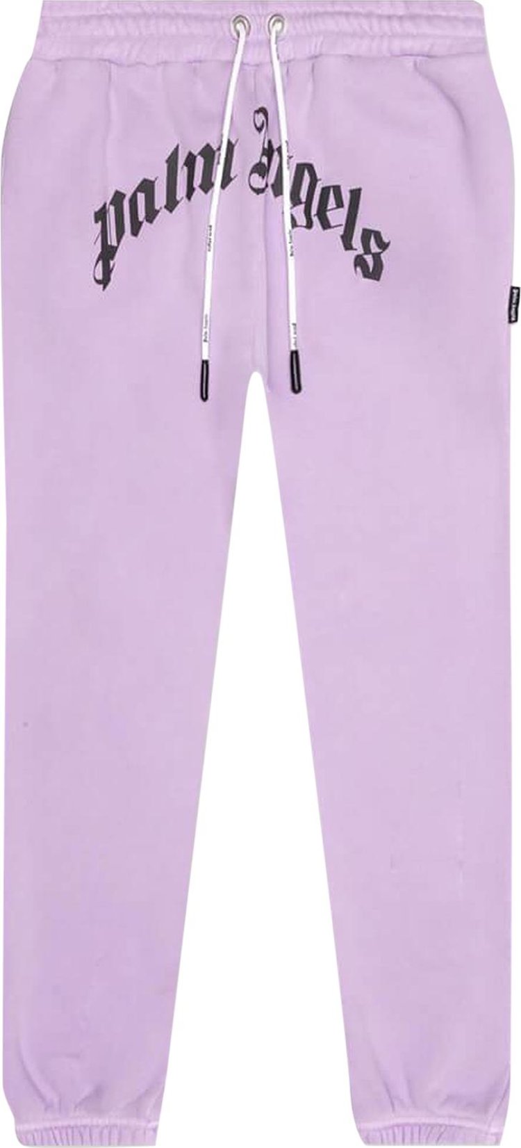 Palm Angels GD Curved Logo Sweatpants 'Lilac/White'